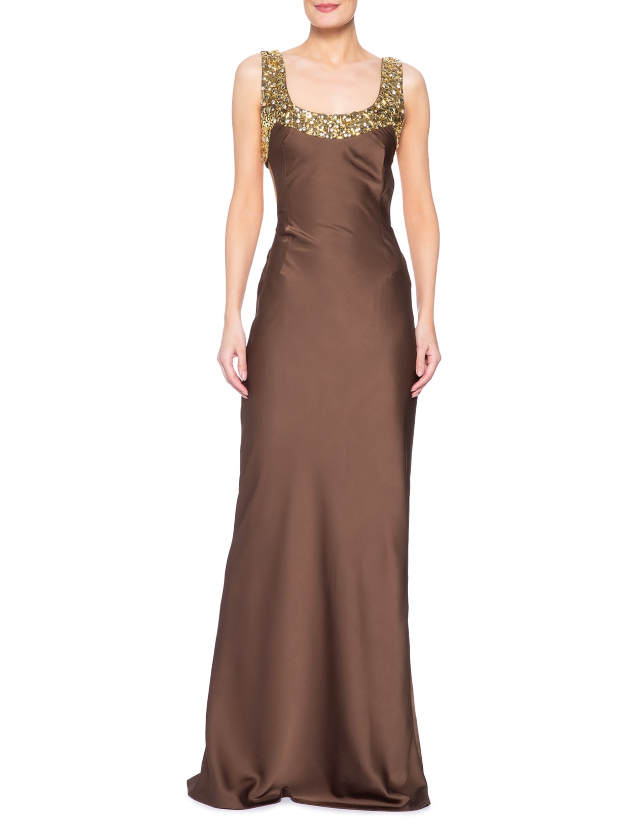 Vestido Longo Melissa Bordado – Marrom Fabulous Agilitá