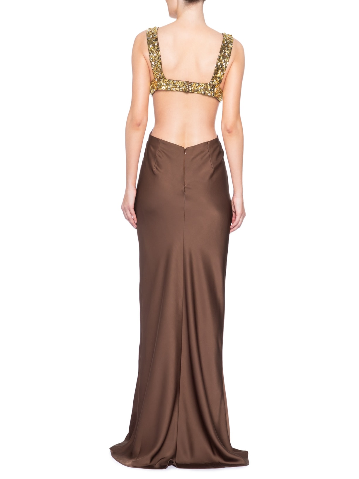 Vestido Longo Melissa Bordado – Marrom Fabulous Agilitá