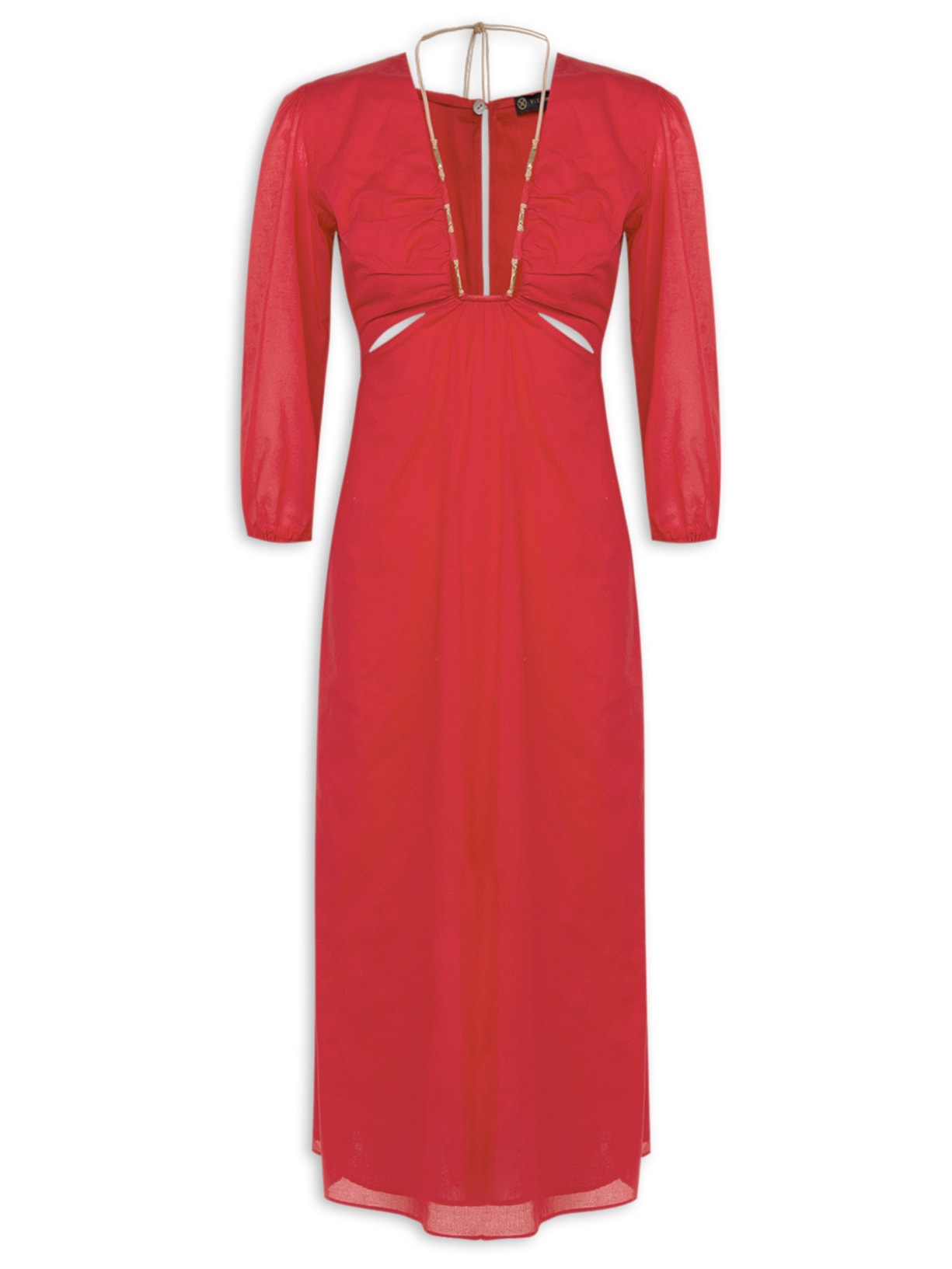 Vestido Longo Melony Detalhe - Vermelho