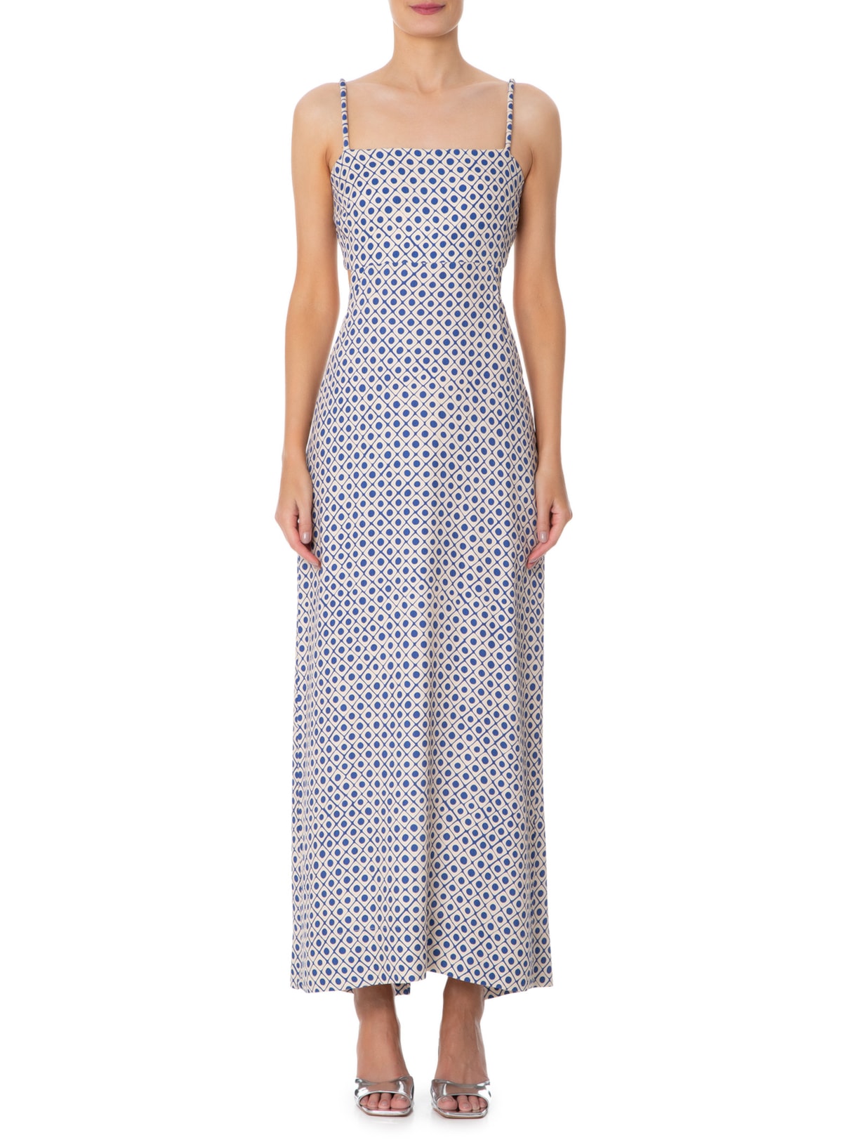 Vestido Longo Mosaico Azul Animale