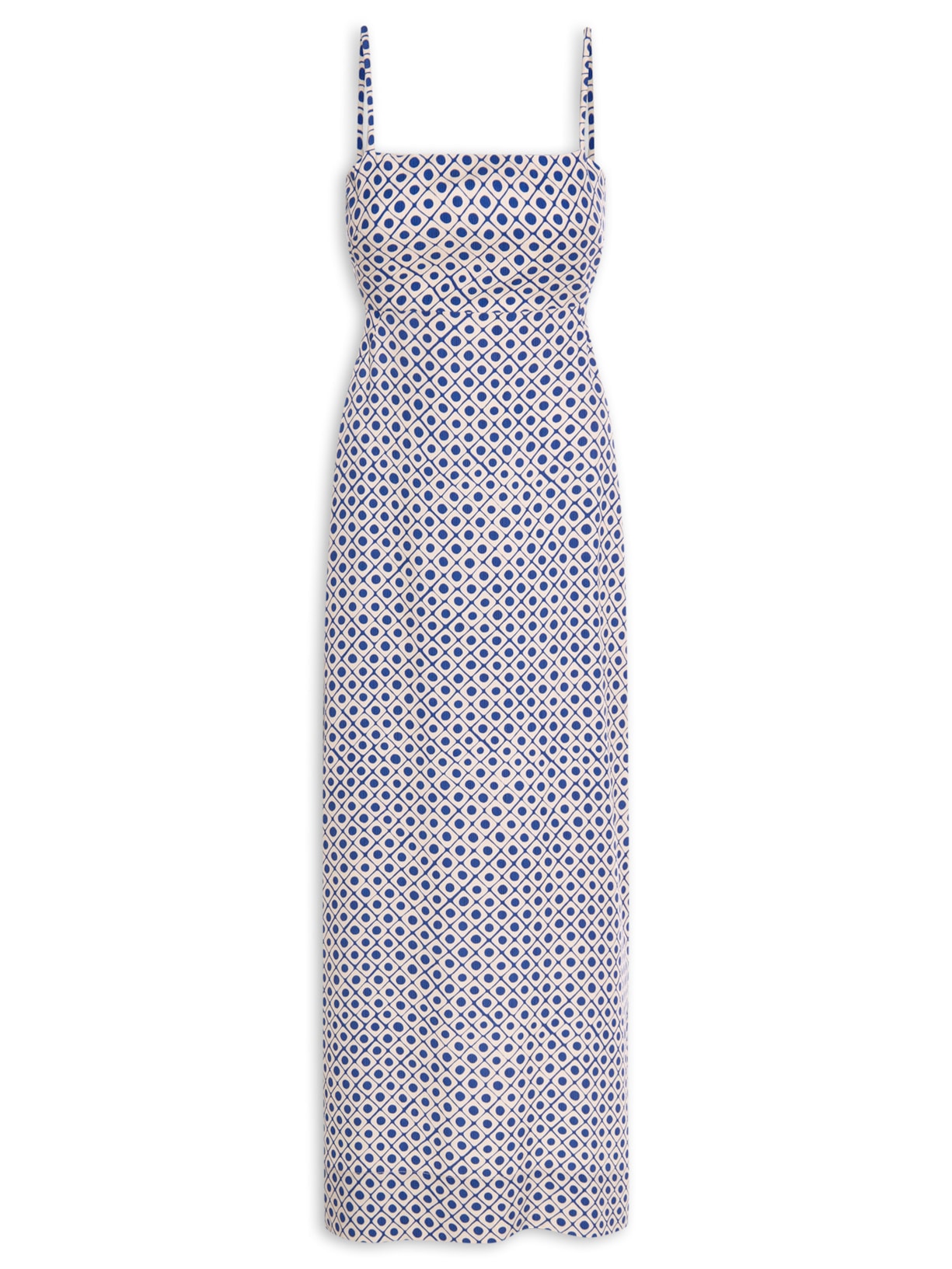 Vestido Longo Mosaico Azul Animale