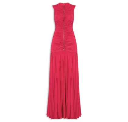 Vestido Longo Nadine Godê - Vermelho