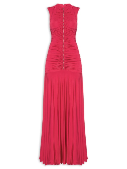 Vestido Longo Nadine Godê - Vermelho
