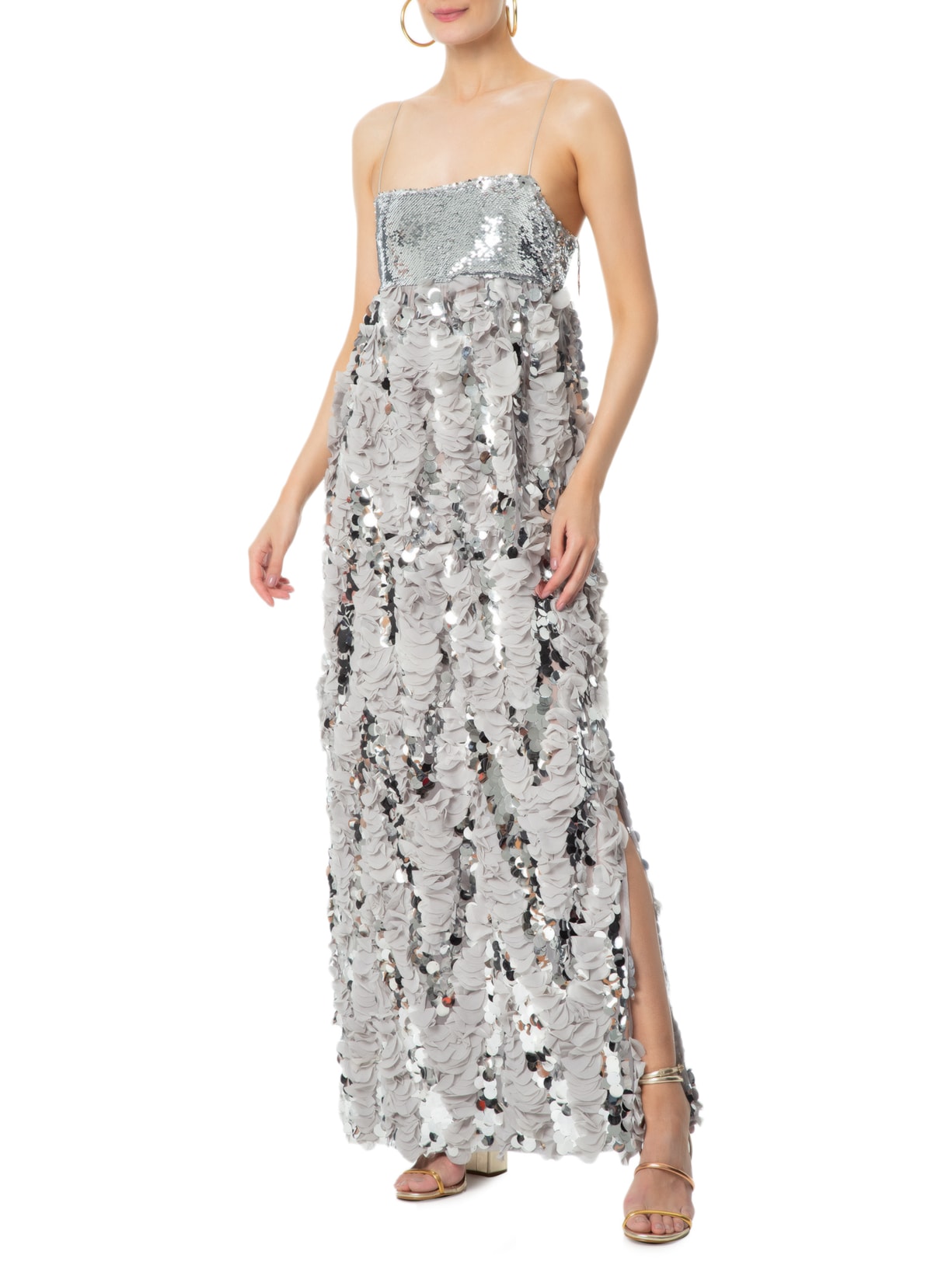 Vestido Longo Naia Prata Sau