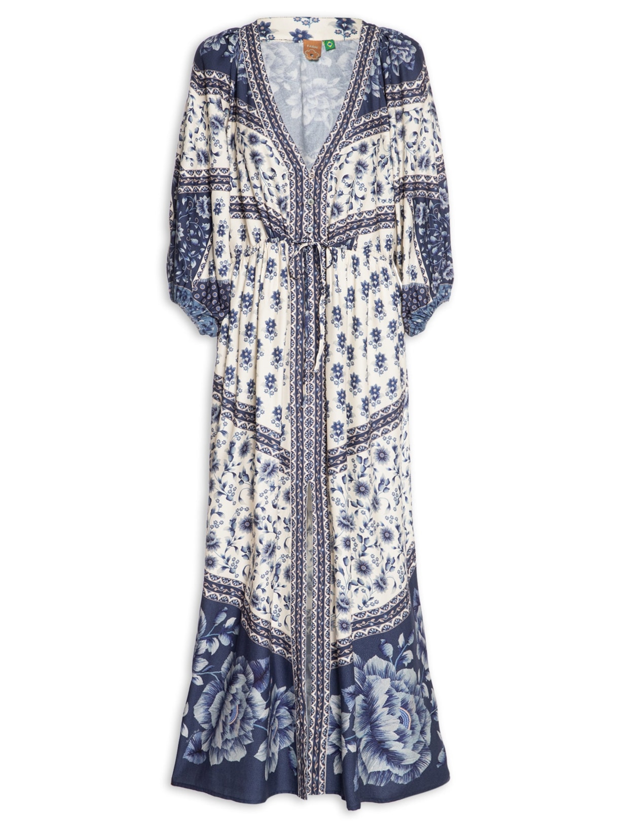 Vestido Longo Nara Branco Farm