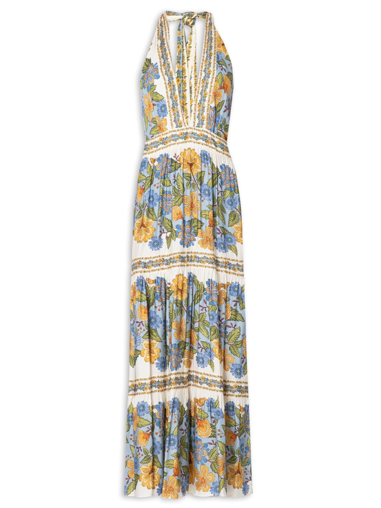 Vestido Longo Naturaleza - Azul