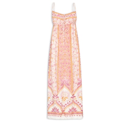 Vestido Longo No Meu Jardim - Rosa