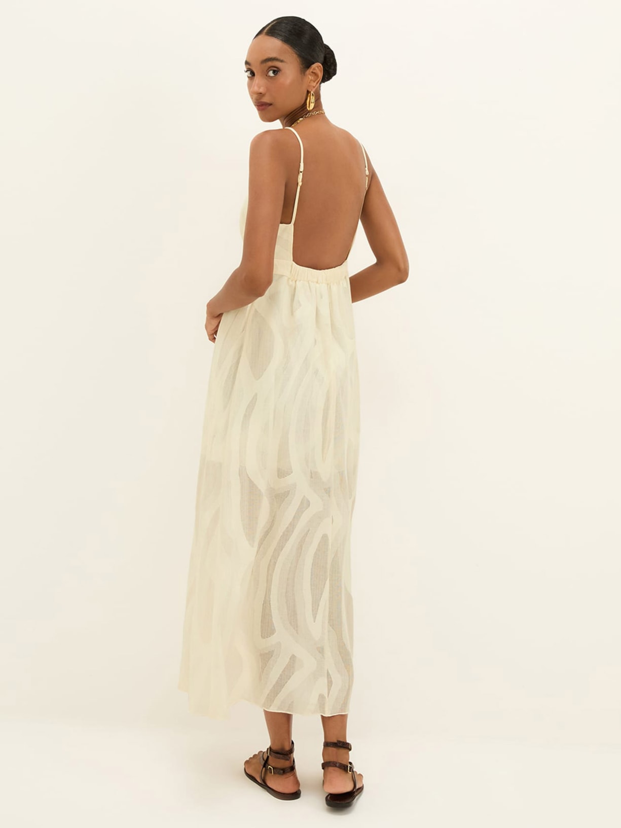 Vestido Longo Nya Branco Vix