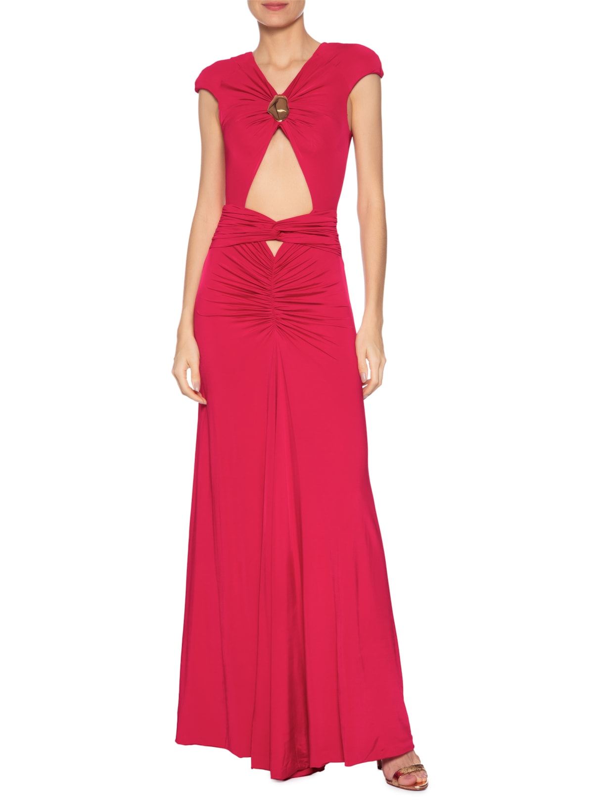 Vestido Longo Olivia Abertura Frontais Vermelho Fabulous Agilitá