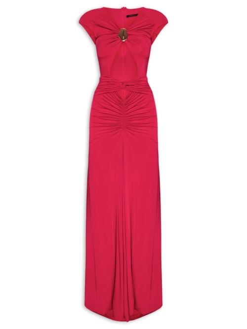 Vestido Longo Olivia Abertura Frontais - Vermelho