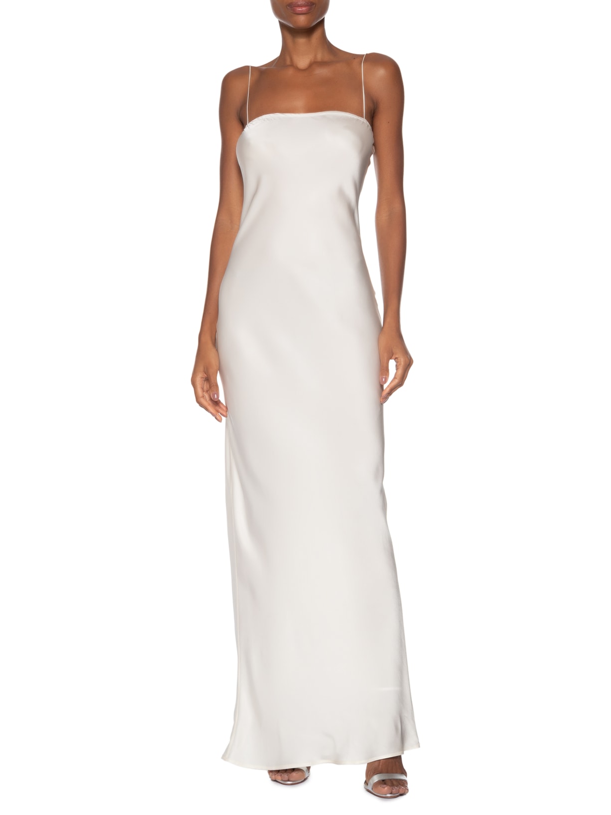 Vestido Longo Ombro A Ombro Branco Reinaldo Lourenço