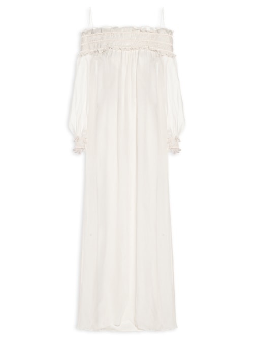 Vestido Longo Ombro A Ombro - Branco