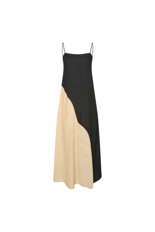 vestido longo organic preto