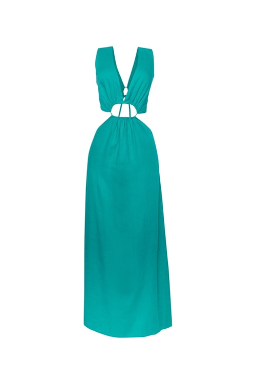 Vestido Longo Ostra - Verde