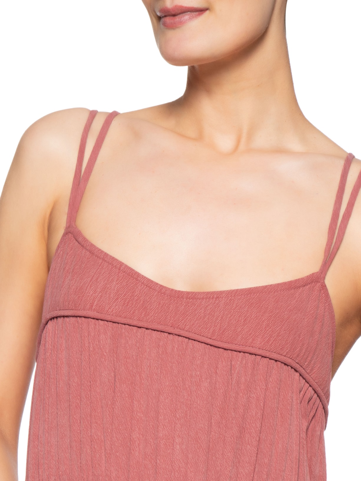 Vestido Longo Pala Franzida Rosa Dress To