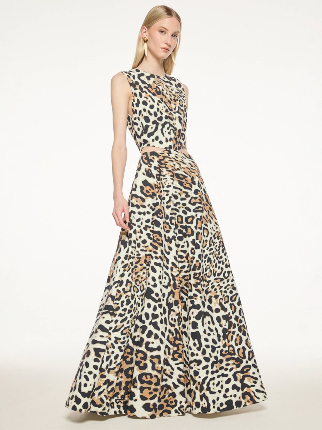 Vestido Longo Panthera Animal Print Mixed