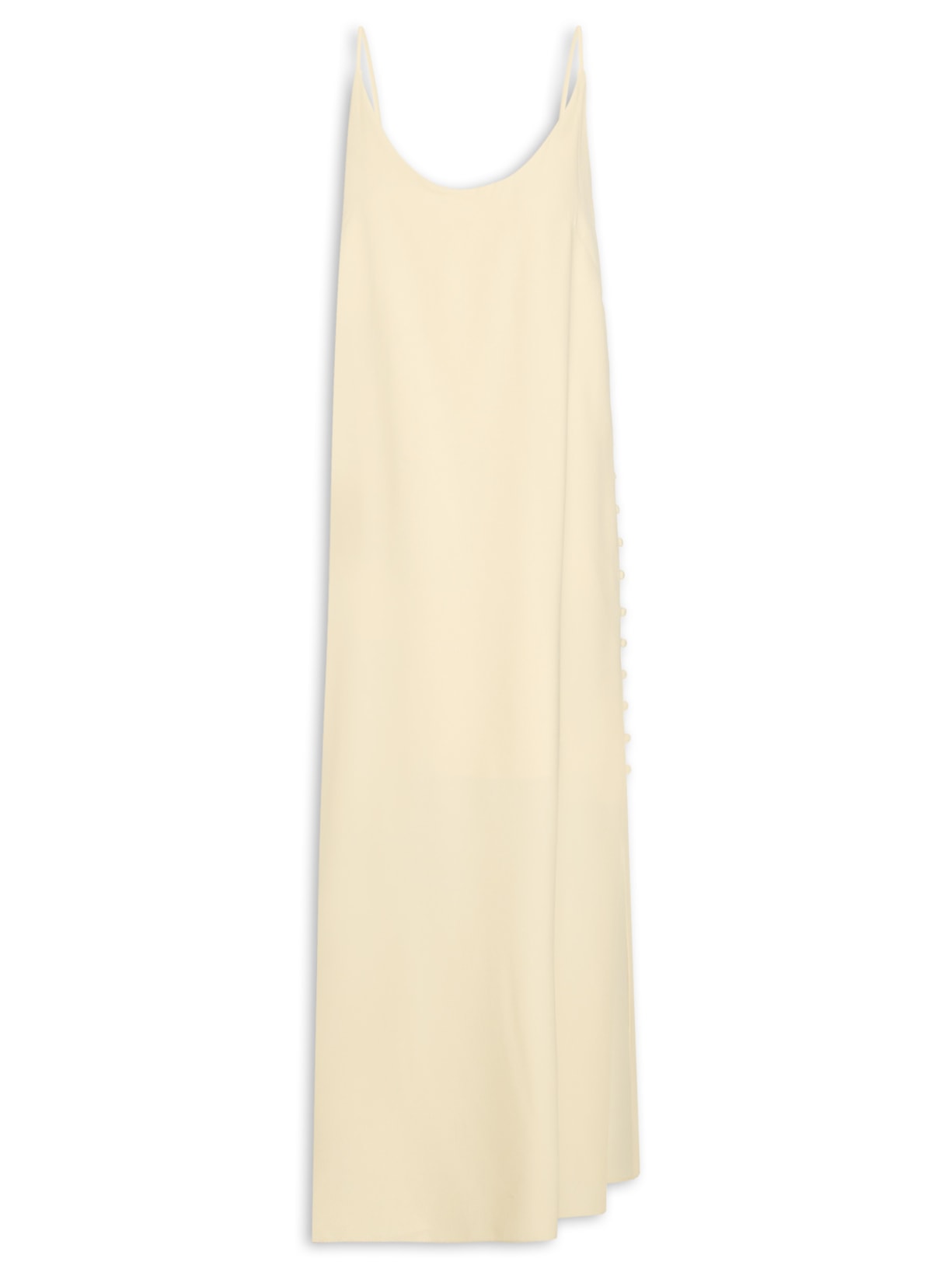 Vestido Longo Papiro Com Abertura - Amarelo