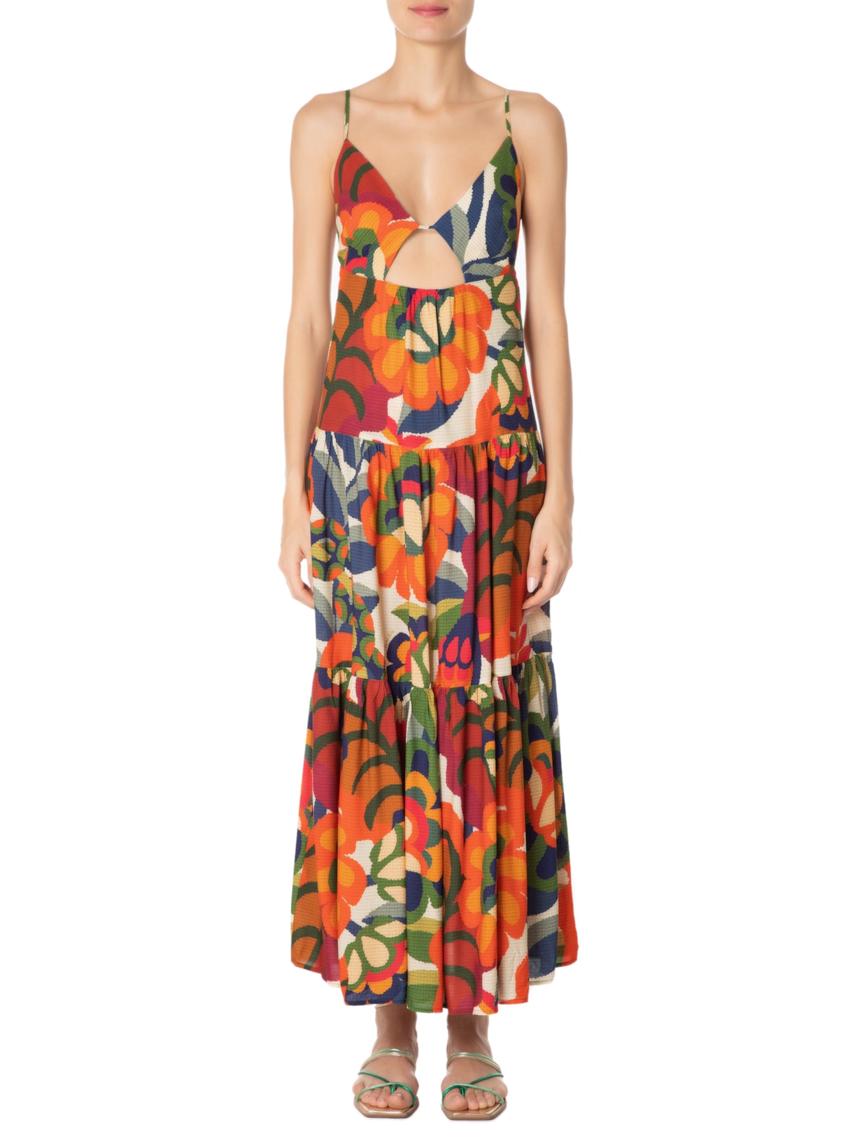 Vestido Longo Paraty Laranja Farm