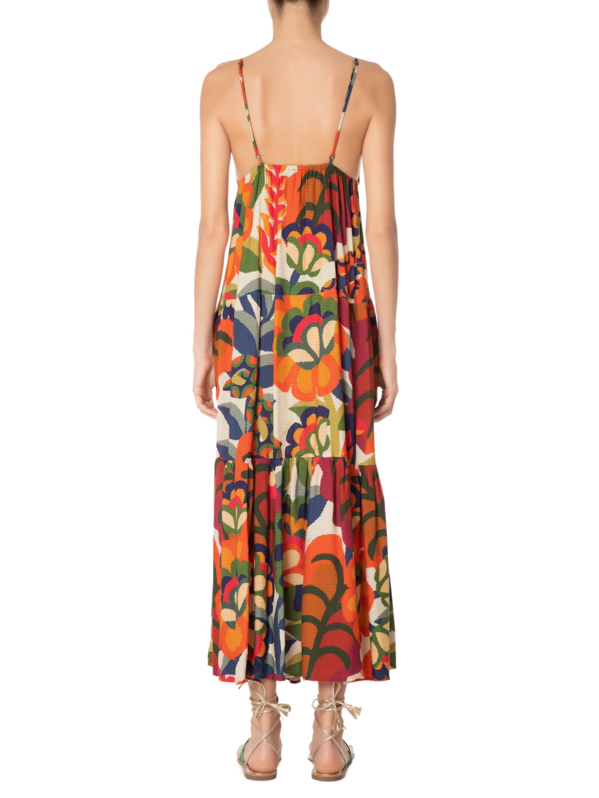 Vestido Longo Paraty Laranja Farm