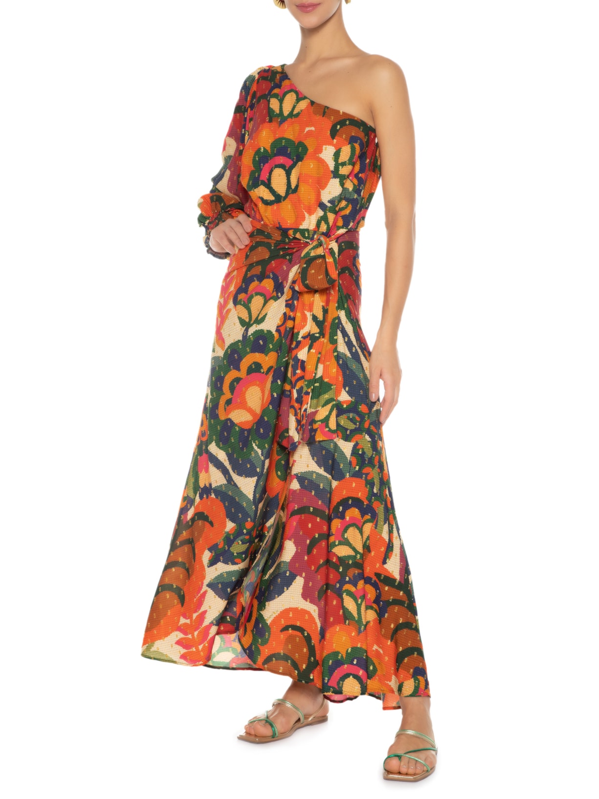 Vestido Longo Paraty Laranja Farm