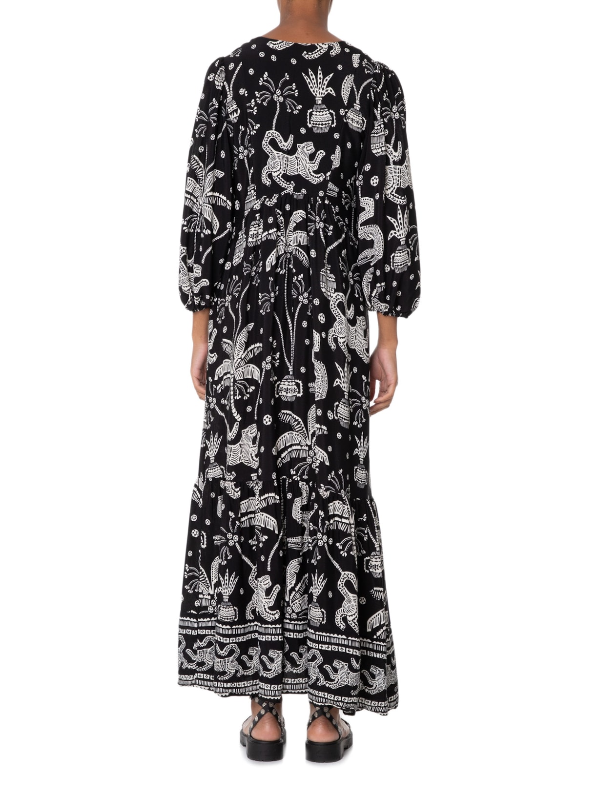 Vestido Longo Pasdena Preto Farm