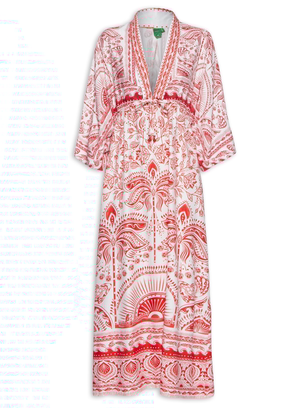 Vestido Longo Passeio De Rio - Vermelho