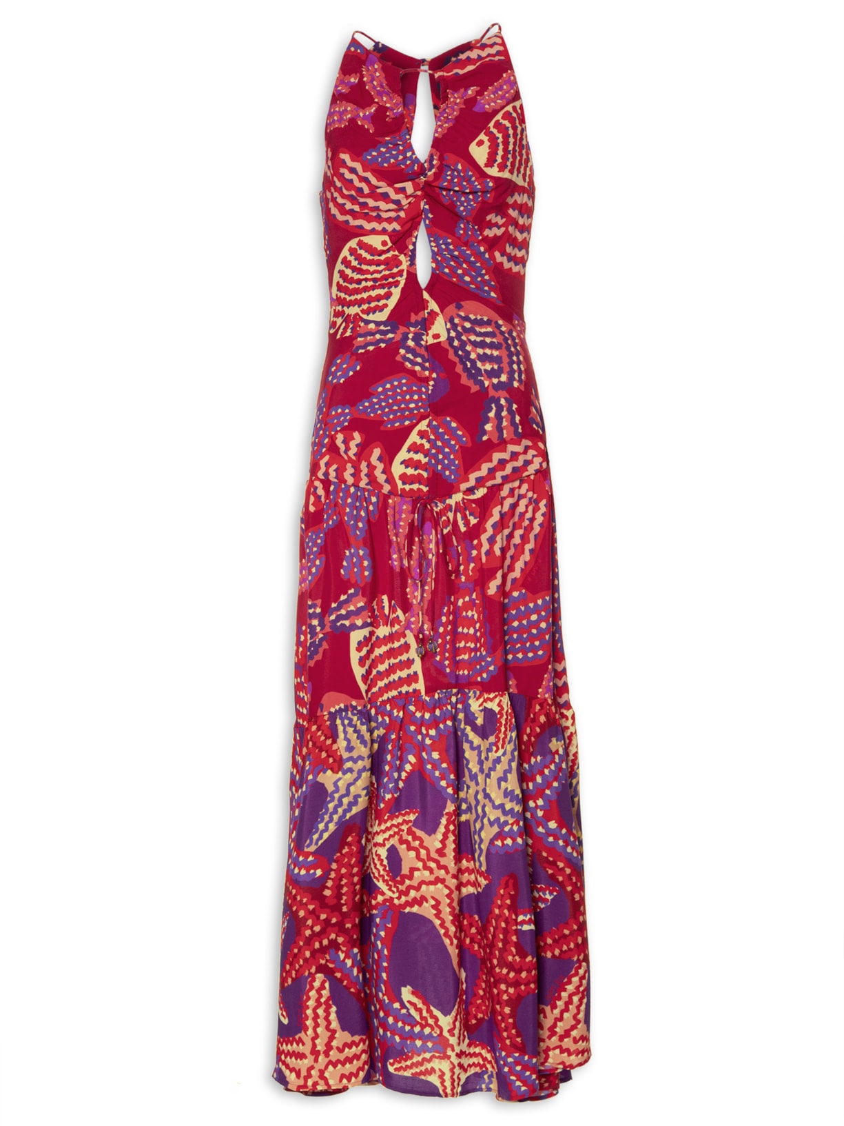Vestido Longo Patch Estrela Do Mar - Roxo