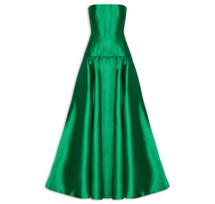Vestido Longo Paula Tomara Que Caia - Verde