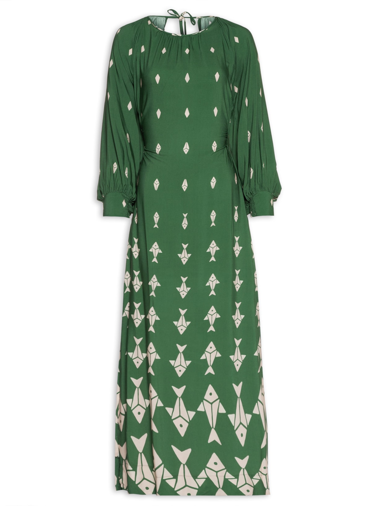 Vestido Longo Peixinhos - Verde
