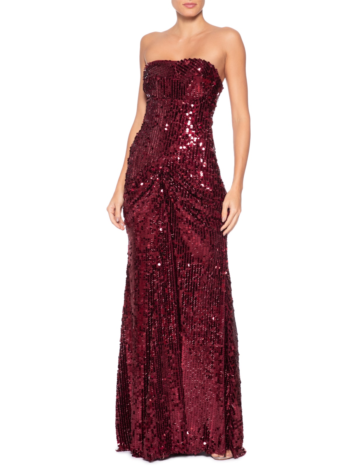 Vestido Longo Pietra Paetê  Dark Vermelho Fabulous Agilitá