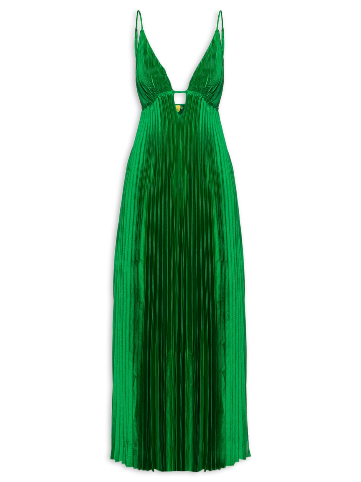 Vestido Longo Plissado - Verde