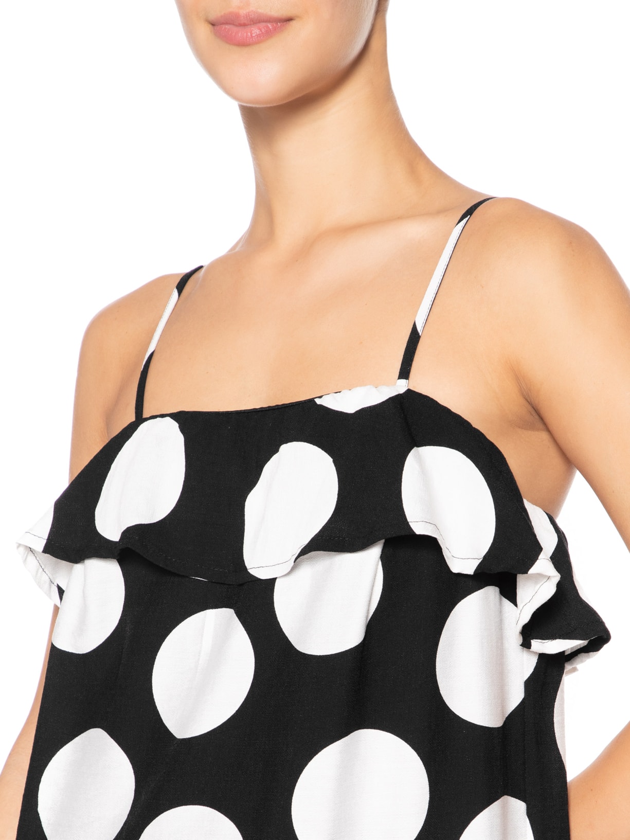 Vestido Longo Poá Preto Market 33