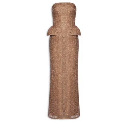 Vestido Longo Priscila Tomara Que Caia - Marrom