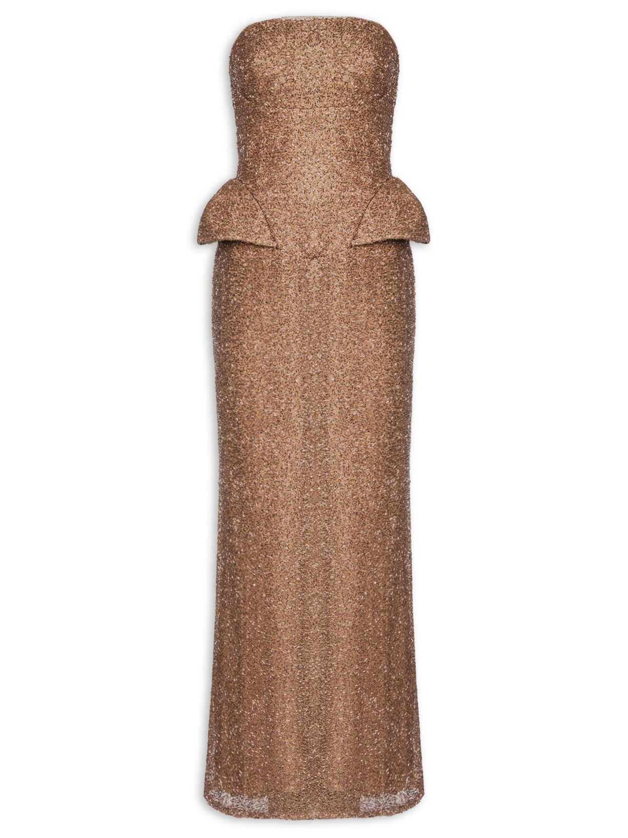 Vestido Longo Priscila Tomara Que Caia - Marrom