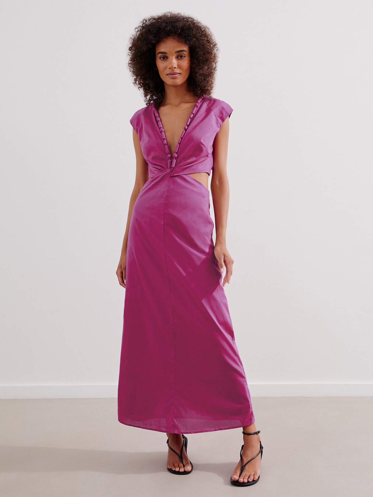 Vestido Longo Raira Jaipur Rosa Vix