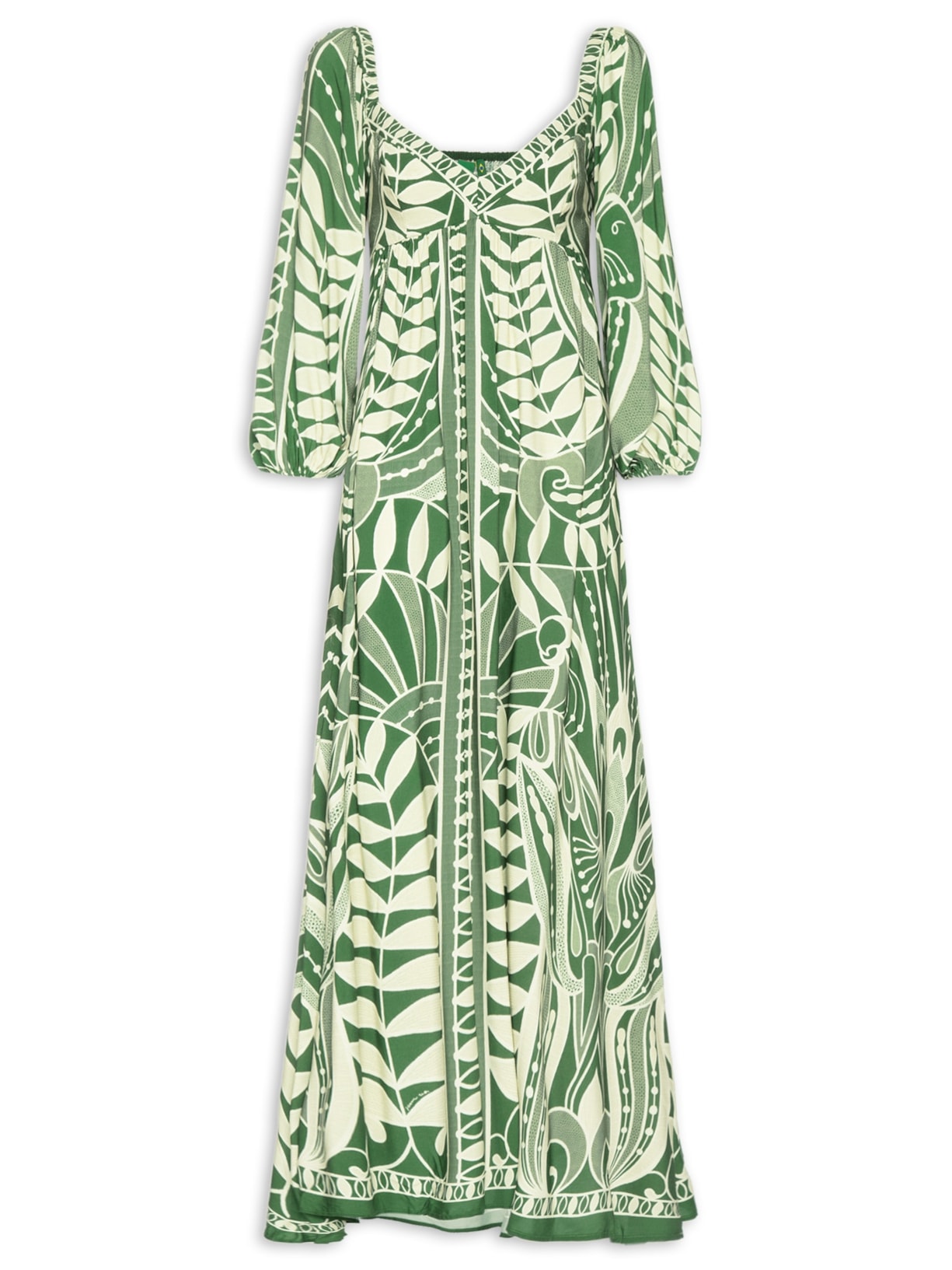 Vestido Longo Rendeira - Verde