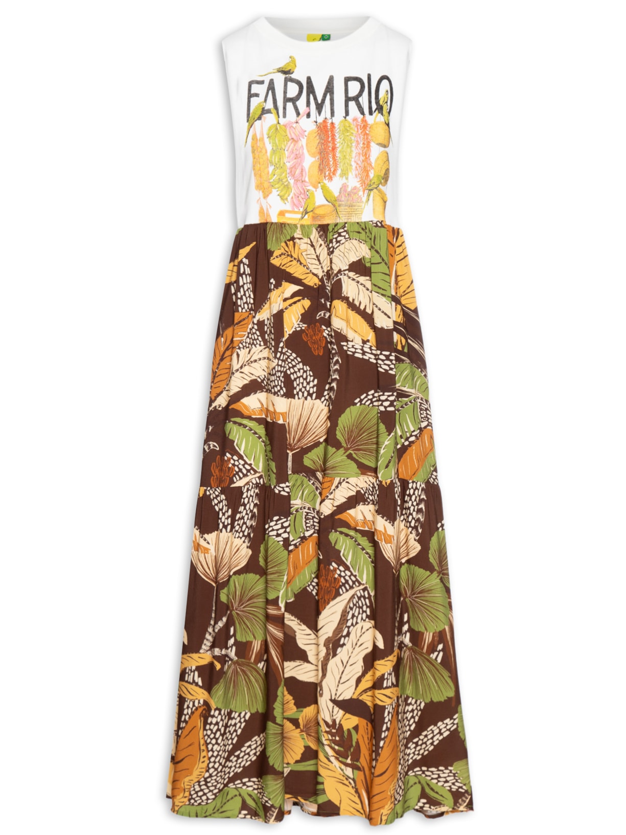 Vestido Longo Rio Feira - Marrom