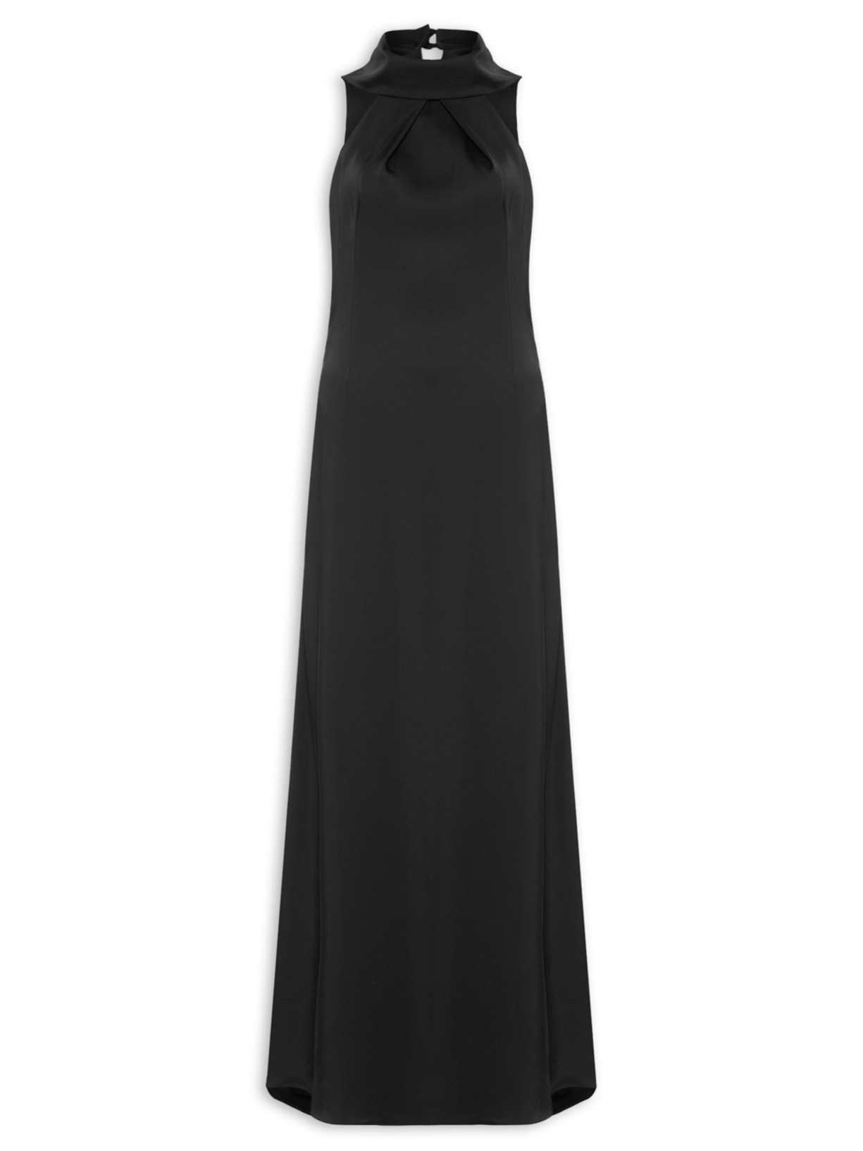 Vestido Longo Romana Echarpe - Preto