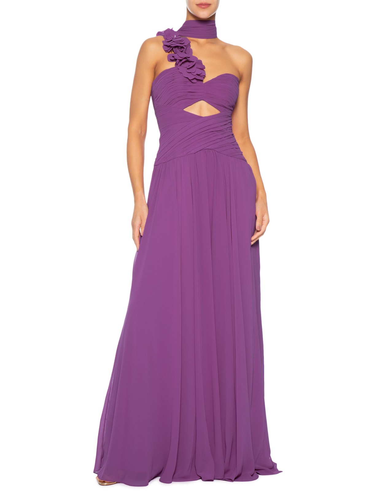 Vestido Longo Roxo Pat Bo