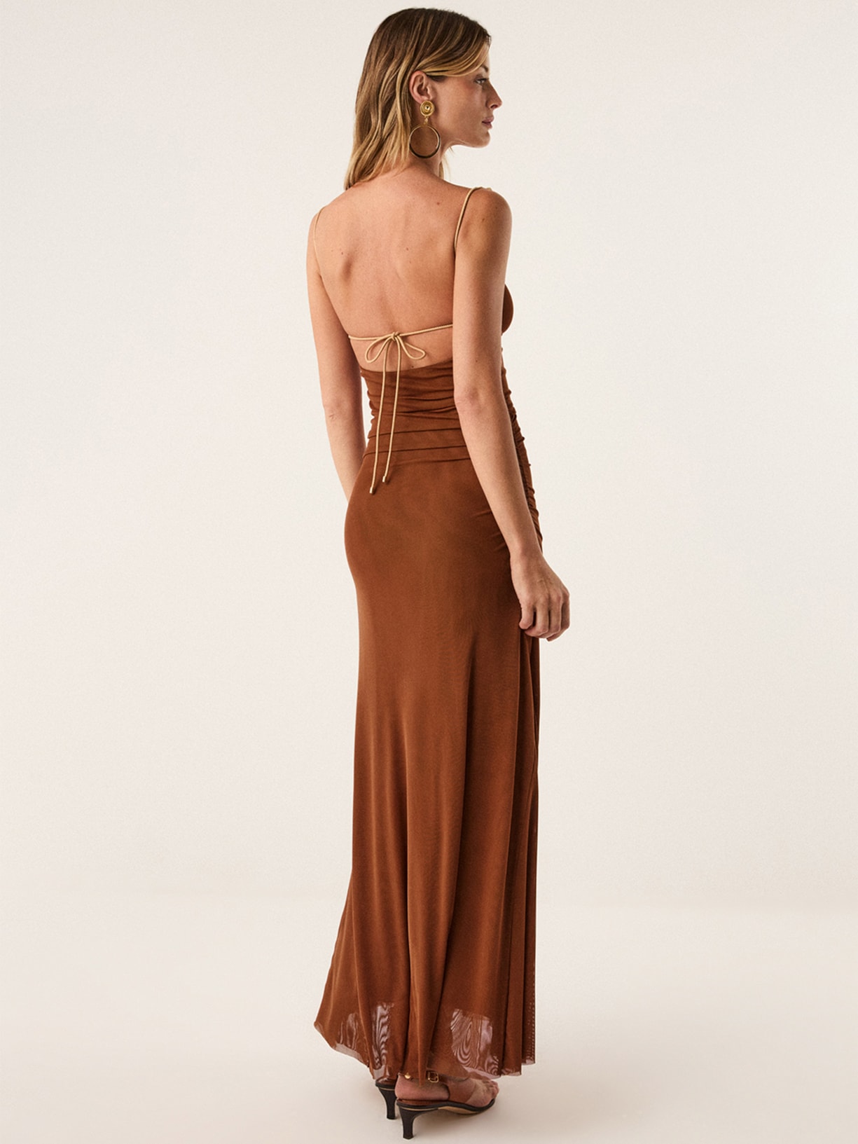 Vestido Longo Rumi Det Laranja Vix