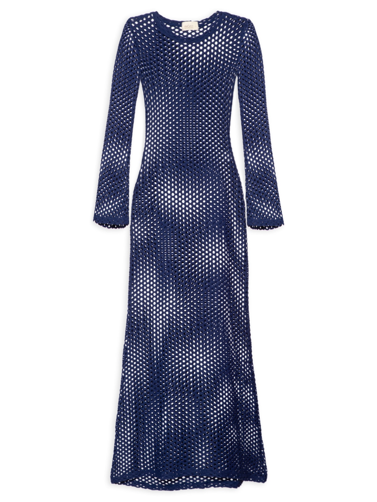 Vestido Longo Saída De Praia Barbara - Azul