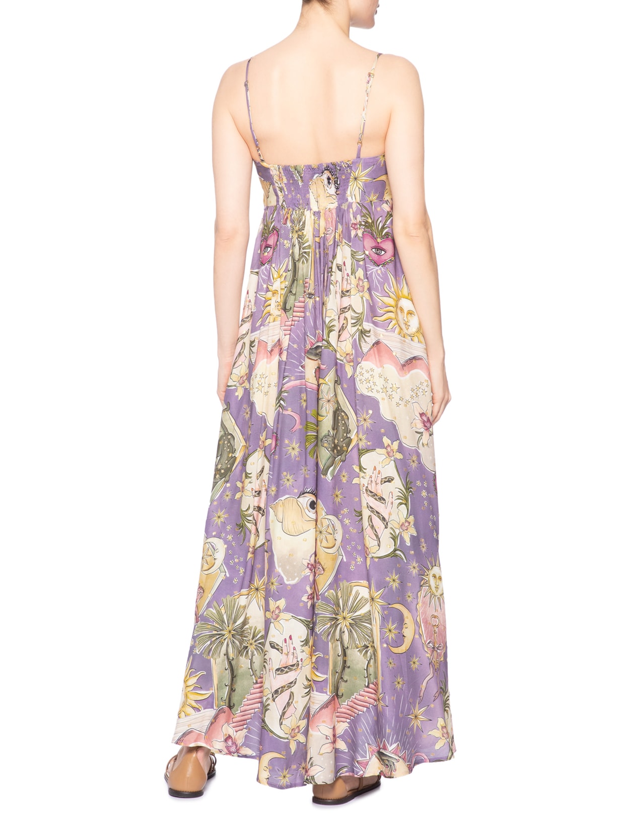 Vestido Longo Selva Mística Roxo Farm