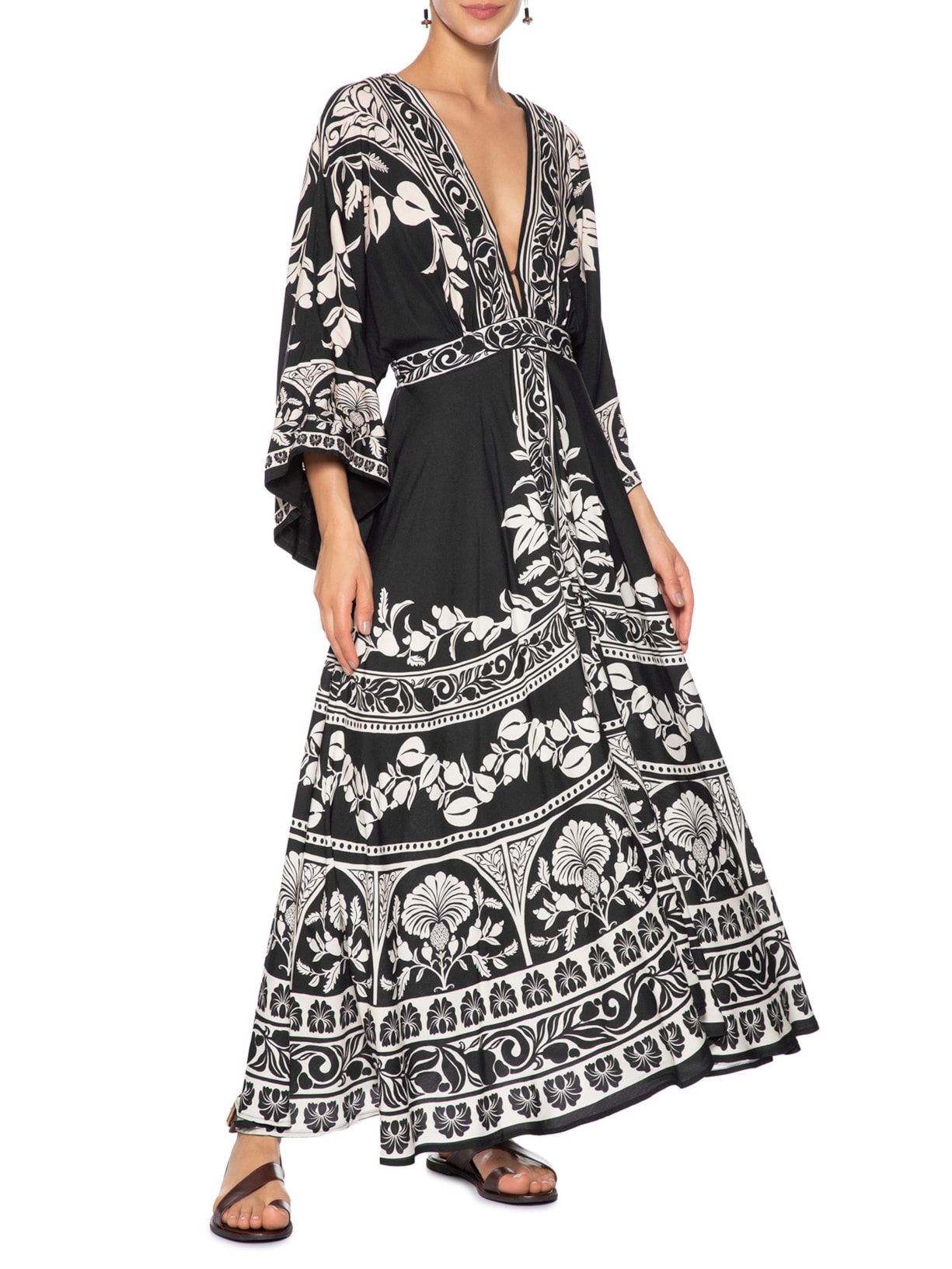 Vestido Longo Sintra Preto Farm