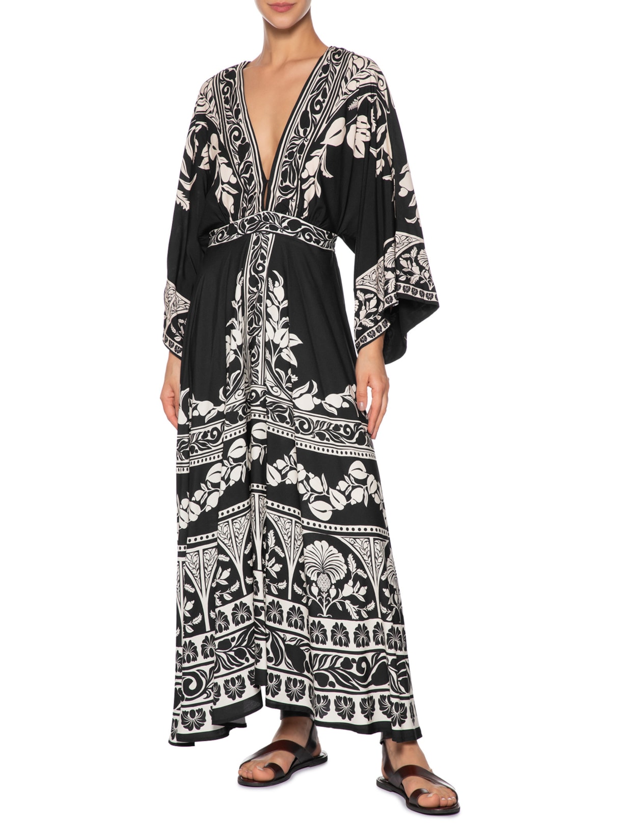 Vestido Longo Sintra Preto Farm