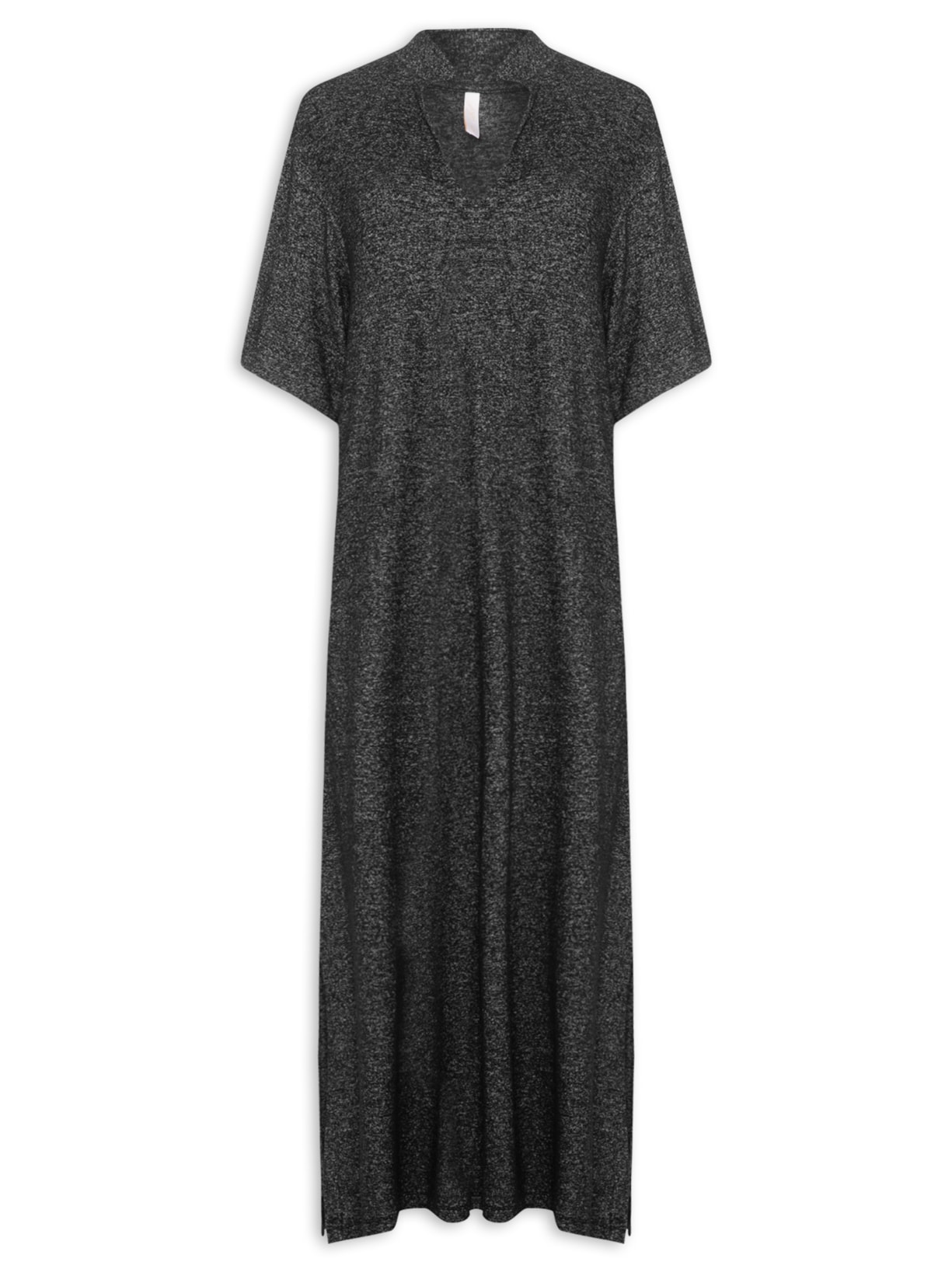 Vestido Longo Tecno Cashemere Olivia - Preto