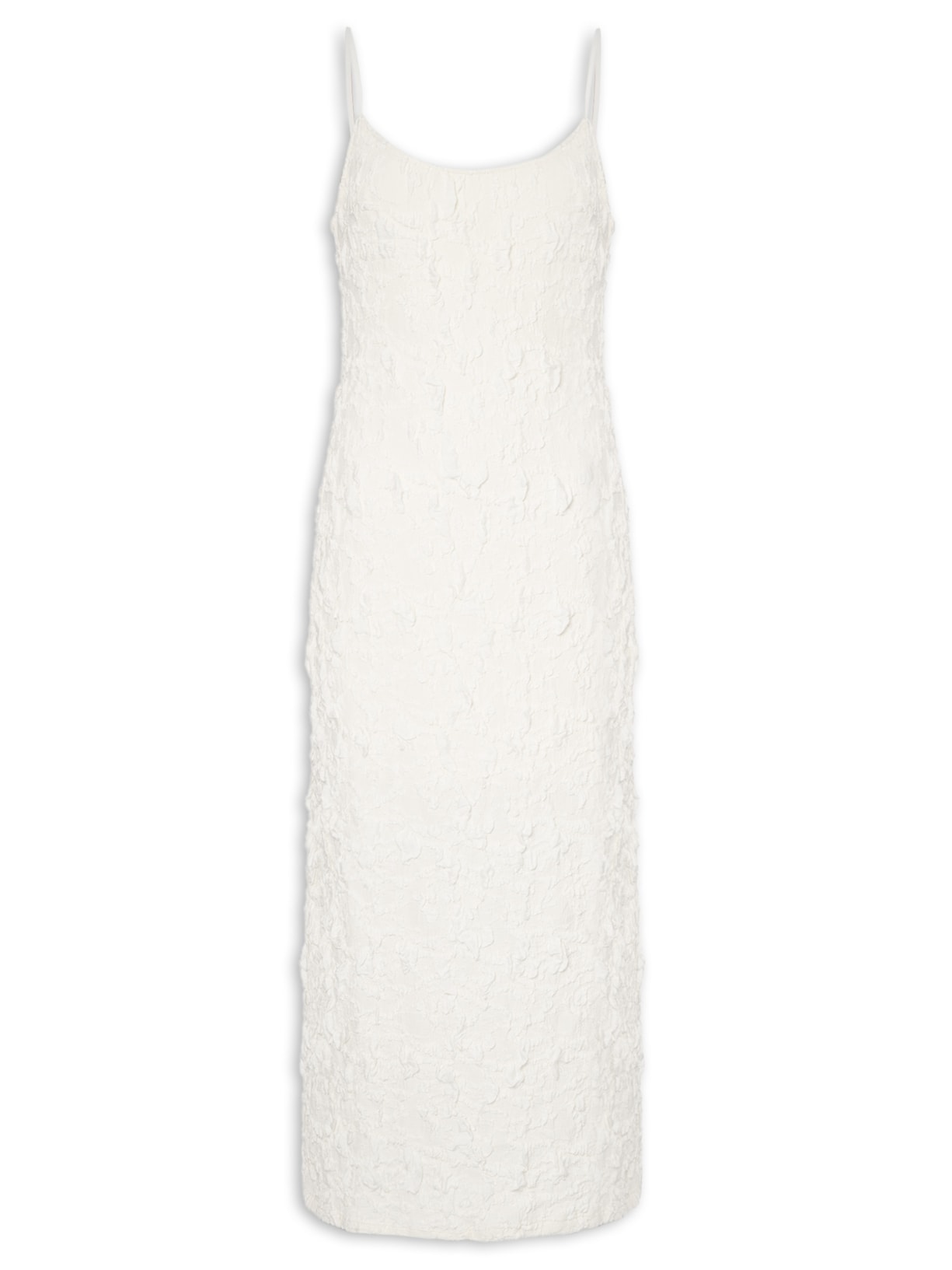 Vestido Longo Textura Branco Farm
