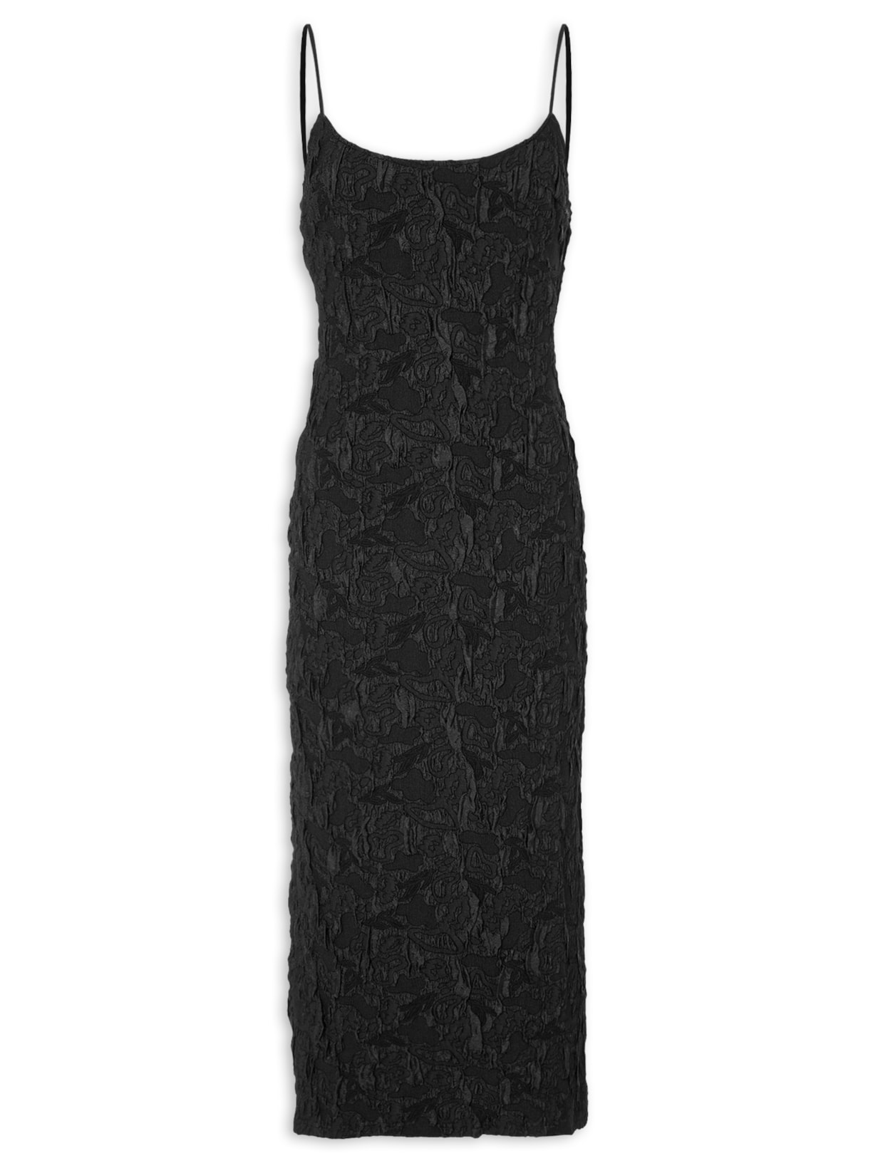 Vestido Longo Textura – Preto Farm