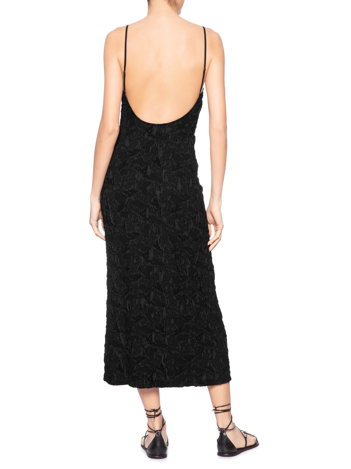 Vestido Longo Textura – Preto Farm