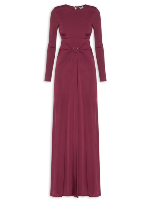 Vestido Longo Thais Argola - Vermelho