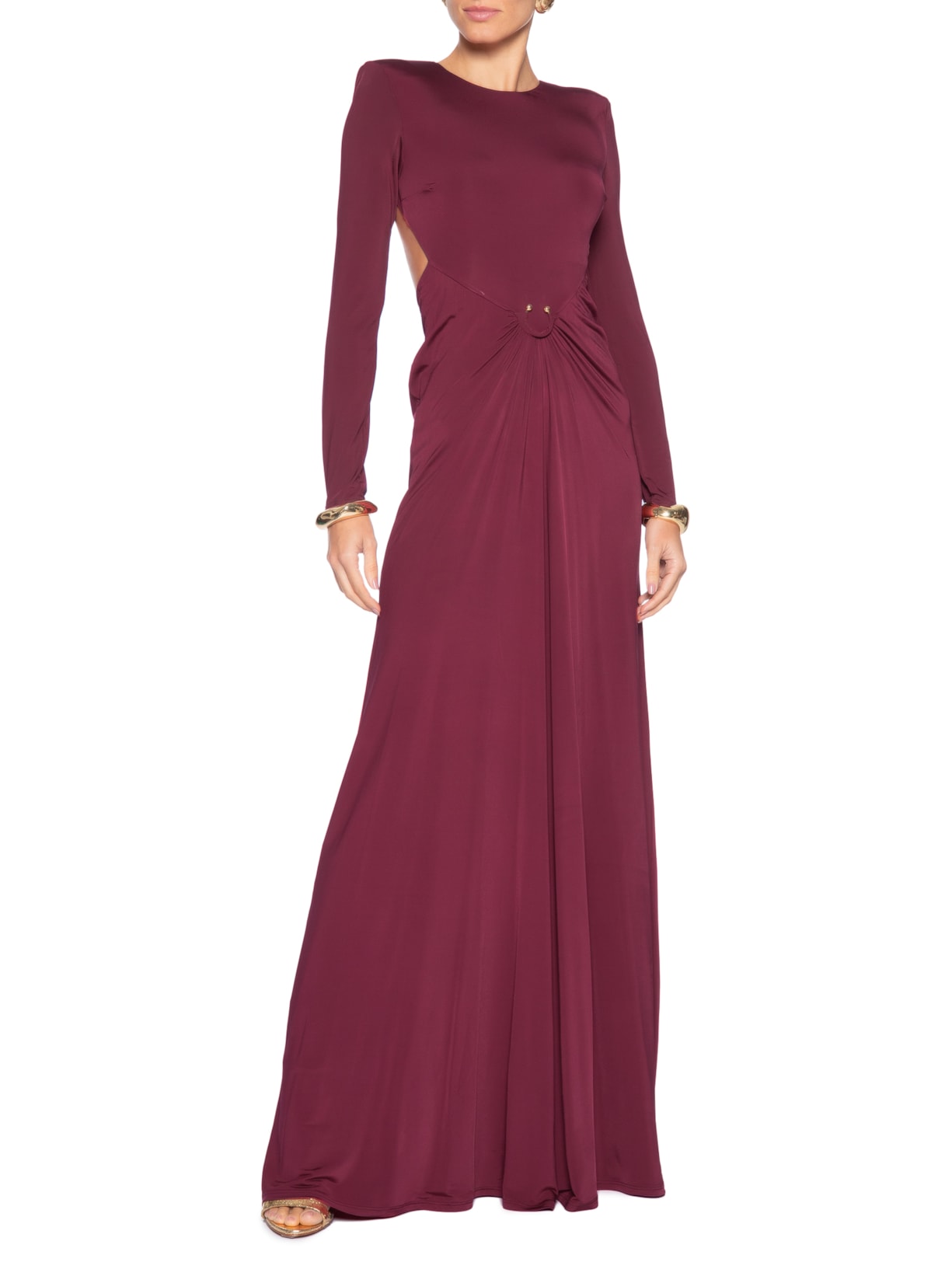 Vestido Longo Thais Argola Vermelho Fabulous Agilitá